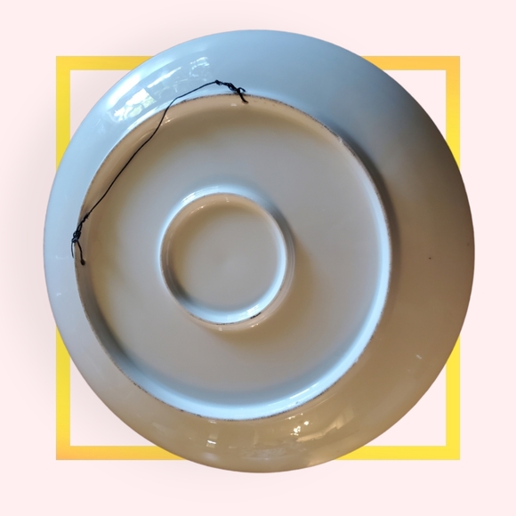 Vintage Porcelain Ornament Plate Depicting Siblings - Picture 3 of 3